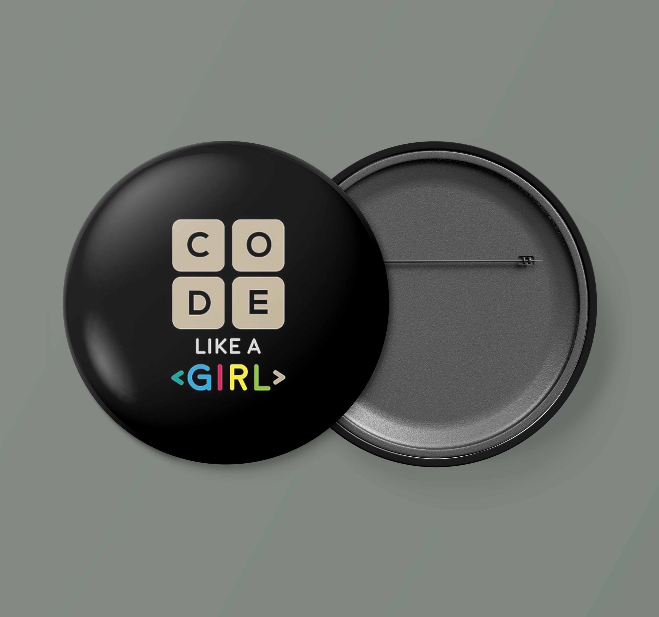 Insigna programator Code Like a Girl