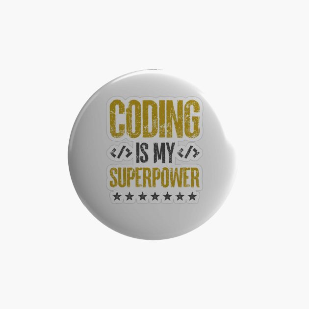 Insigna programator Coding is my superpower