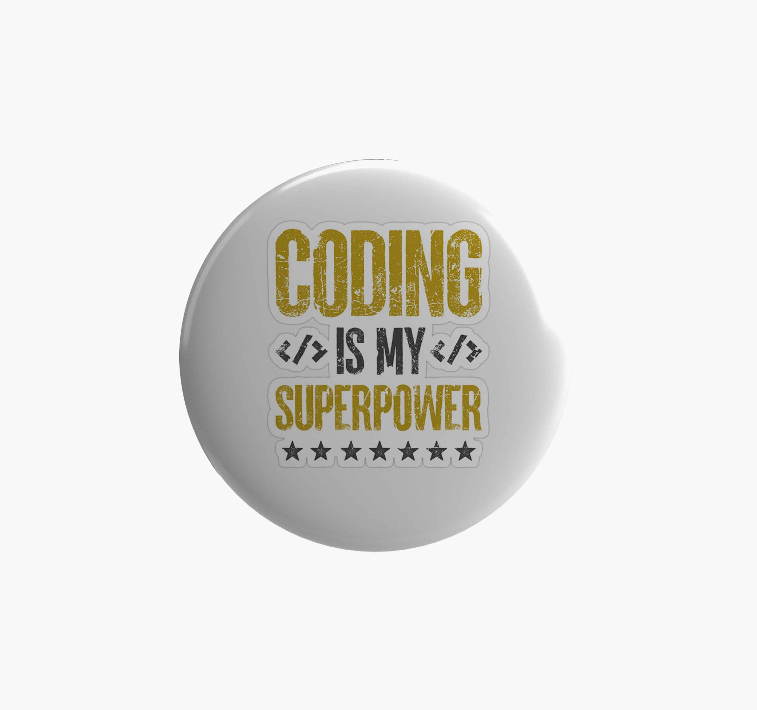 Insigna programator Coding is my superpower